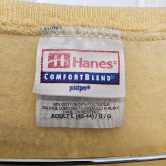 Vintage Cherry Cardigan Womens Large Yellow Red Handmade Granny Sweater Cottage - Picture 9 of 9